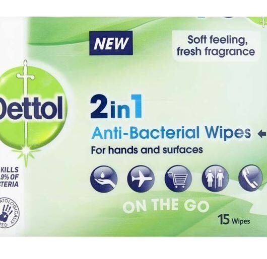 Dettol 2 in 1 Anti-Bacterial Hand and Surface Wipes