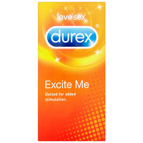 Durex Excite Me Dotted Textured Condoms 10 Condoms - Textured