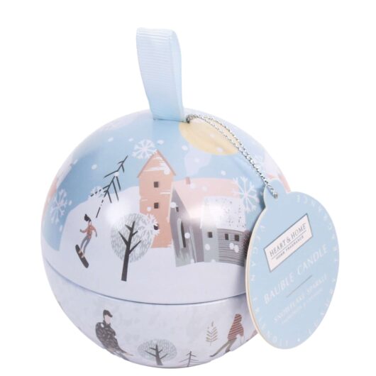 Heart & Home Tin Candle Snowflake Sparkle 85g