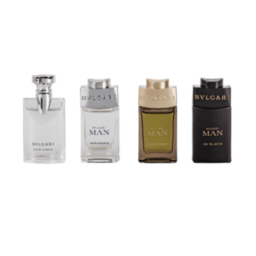 Bvlgari Mens Coffret Gift Set (4 x 5ml) Luxury Mini Fragrance Collection