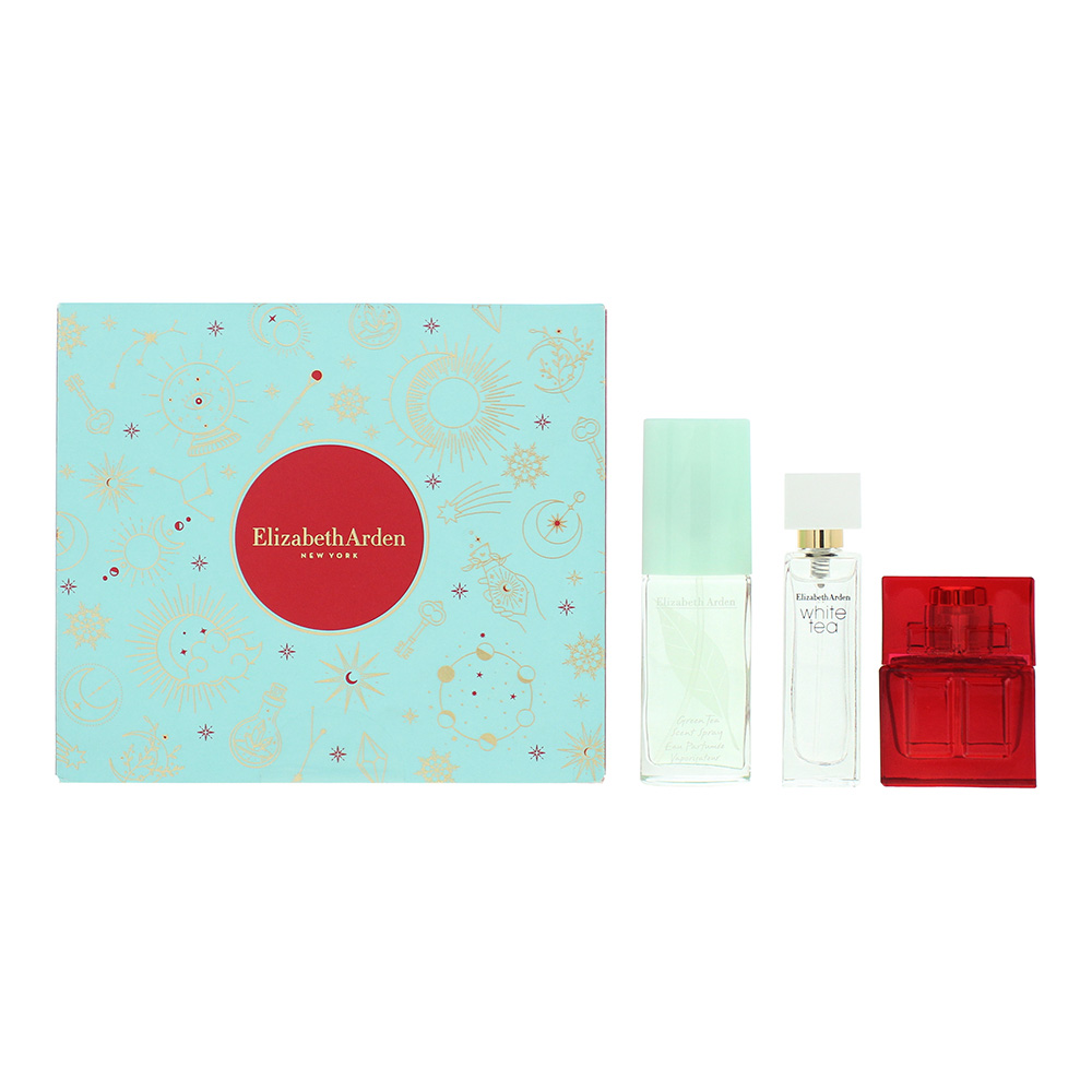 Elizabeth Arden Mini 3 Piece Gift Set: Red Door Eau De Toilette 10ml - White Tea Eau De Toilette 10ml - Green Tea Scented Mist 15ml