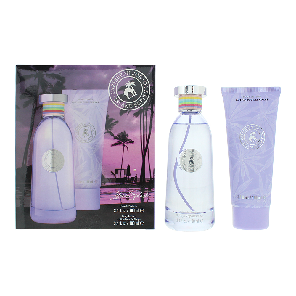 Caribbean Joe Island Supply Splash Photobox 2 Piece Gift Set: Eau De Parfum 100ml - Body Lotion 100ml