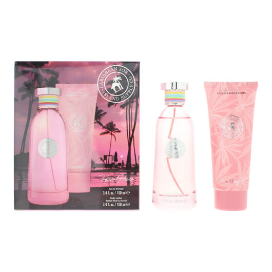 Caribbean Joe Island Supply Tropical Haven Photobox 2 Piece Gift Set: Eau De Parfum 100ml - Body Lotion 100ml