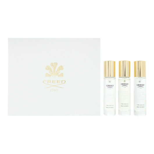Creed Eau De Parfum 3 Piece Gift Set: Aventus Eau De Parfum 10ml - Green Irish Tweed Eau De Parfum 10ml - Silver Mountain Water Eau De Parfum 10ml