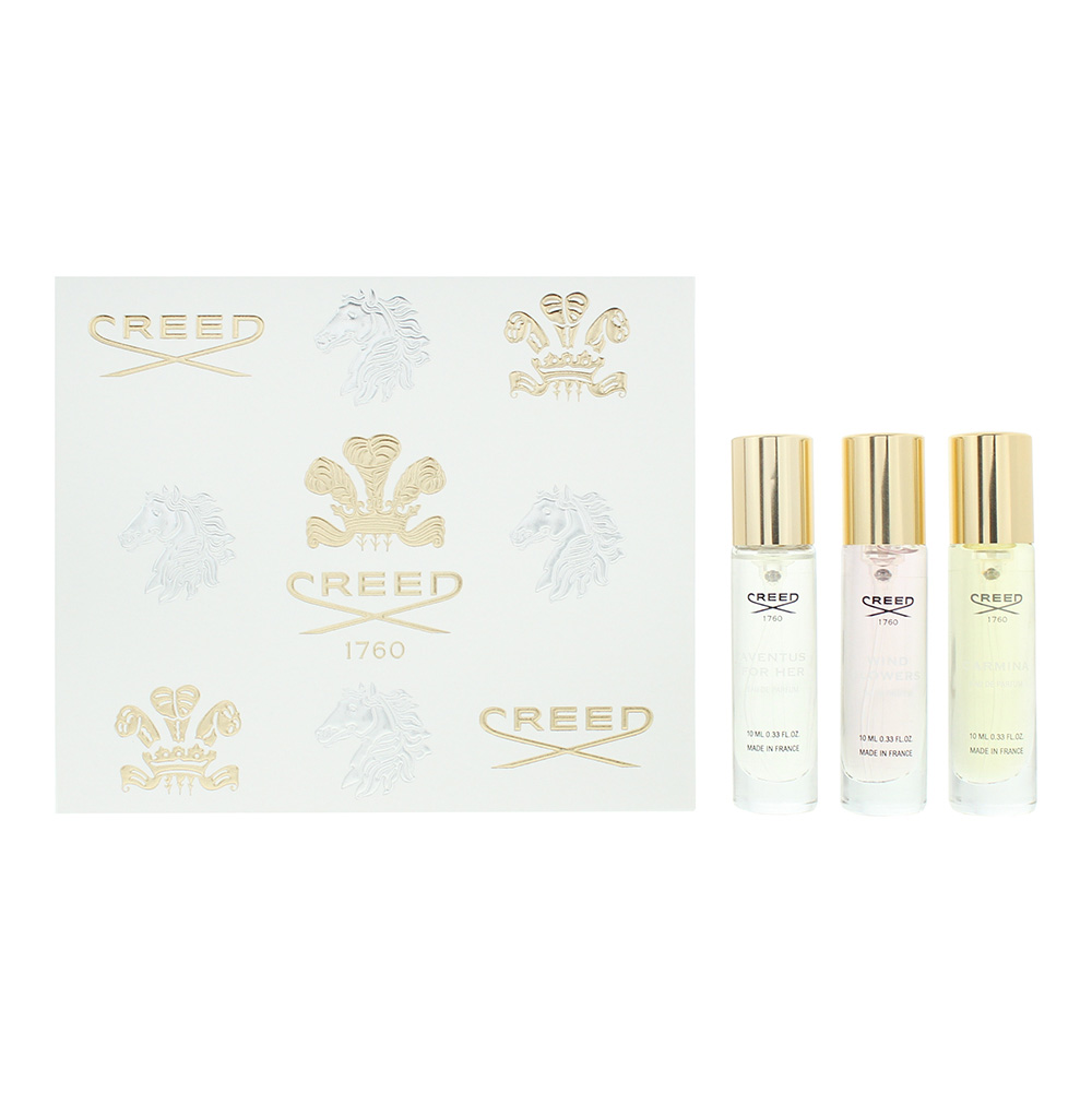 Creed Piece Gift Set: Aventus For Her Eau De Parfum 10ml -carmina Eau De Parfum 10ml - Wind Flowers Eau De Parfum 10ml