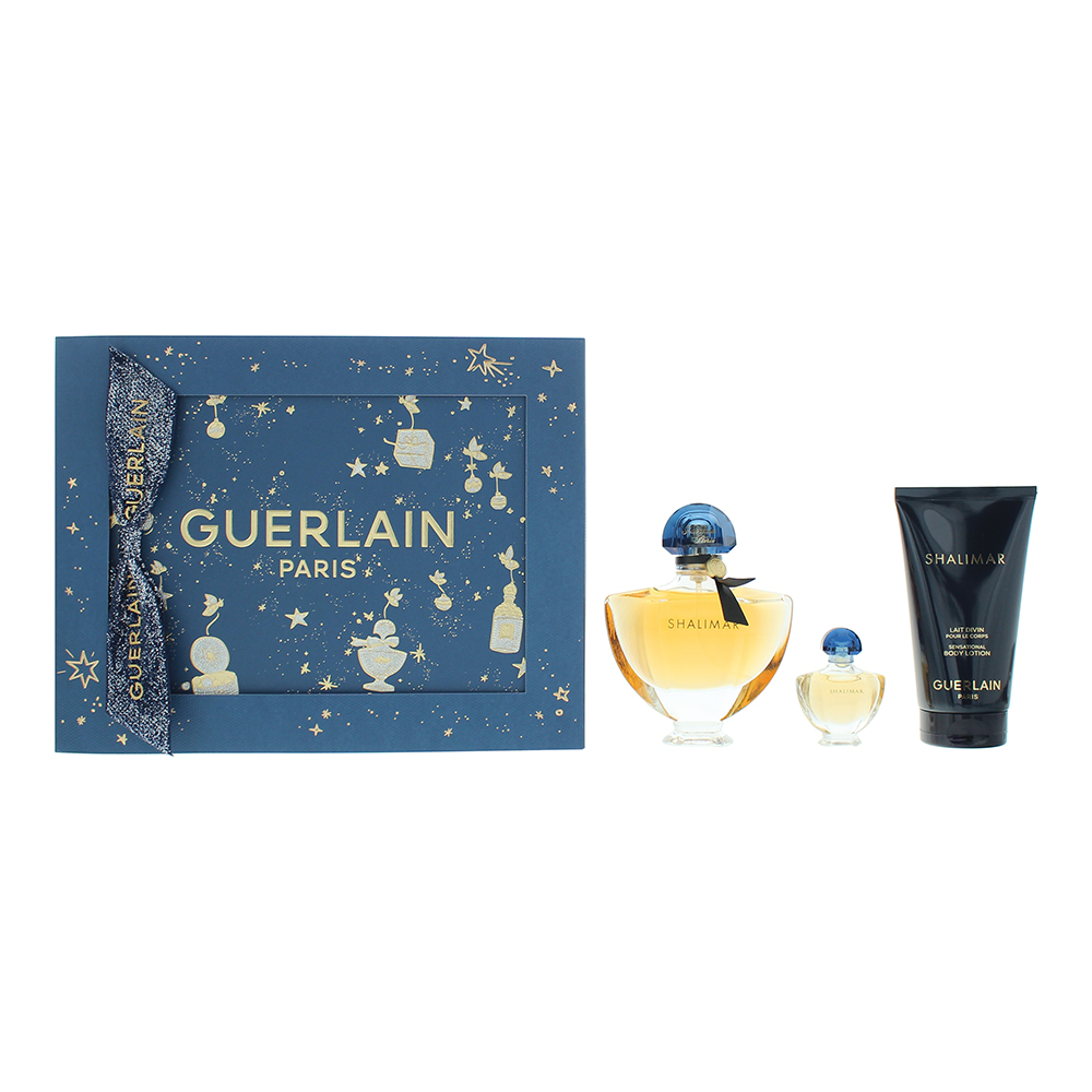 Guerlain Shalimar 3 Piece Gift Set: Eau De Parfum 50ml, Eau De Parfum 5ml - Body Lotion 50ml