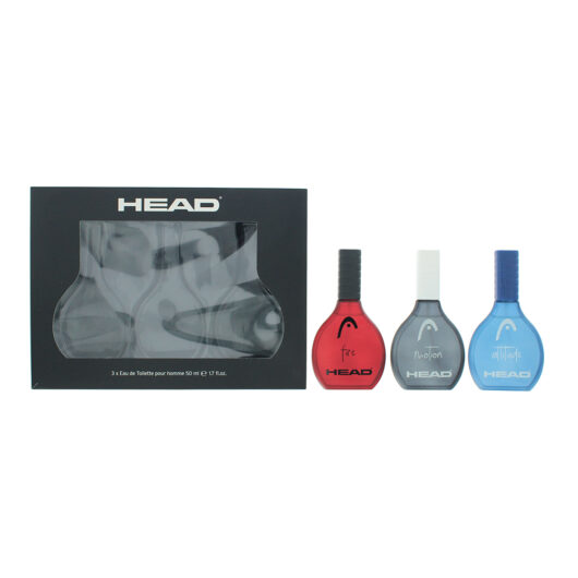 Head Men 3 Piece Gift Set: Attitude Eau De Toilette 50ml - Fire Eau De Toilette 50ml - Motion Eau De Toilette 50ml