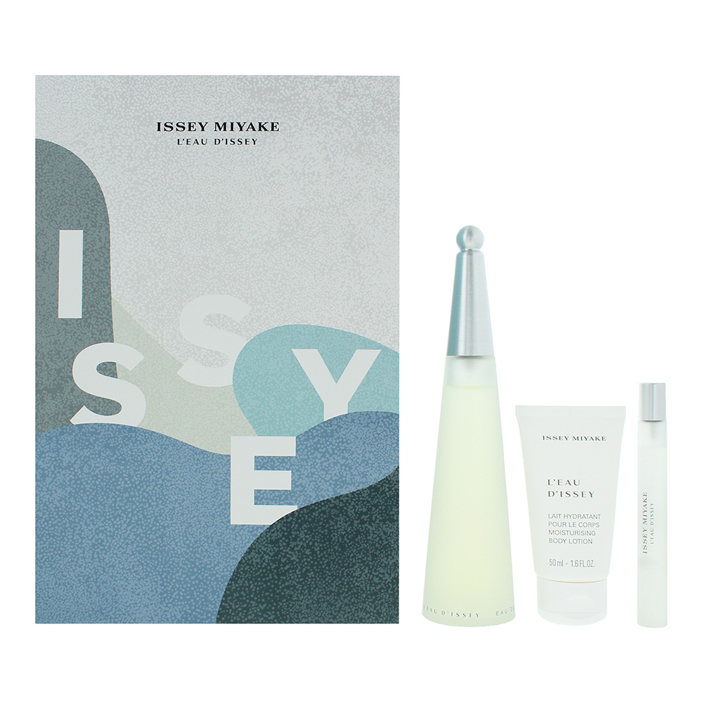 Issey Miyake L'eau D'issey 3 Piece Gift Set: Eau De Toilette 100ml - Eau De Toil