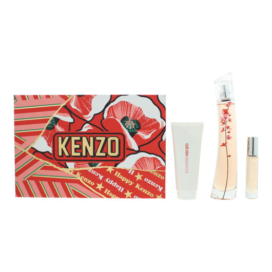 Kenzo Flower Ikebana Sakura Eau De Parfum 3 Piece Gift Set
