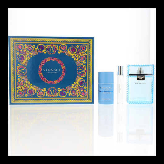 Versace Man Eau Fraiche 3 Piece Gift Set: Eau De Toilette 100ml - Deodorant Stic