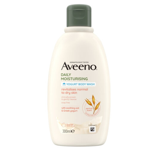 Aveeno Daily Moisturising Yogurt Body Wash With Apricot & Honey 300ml