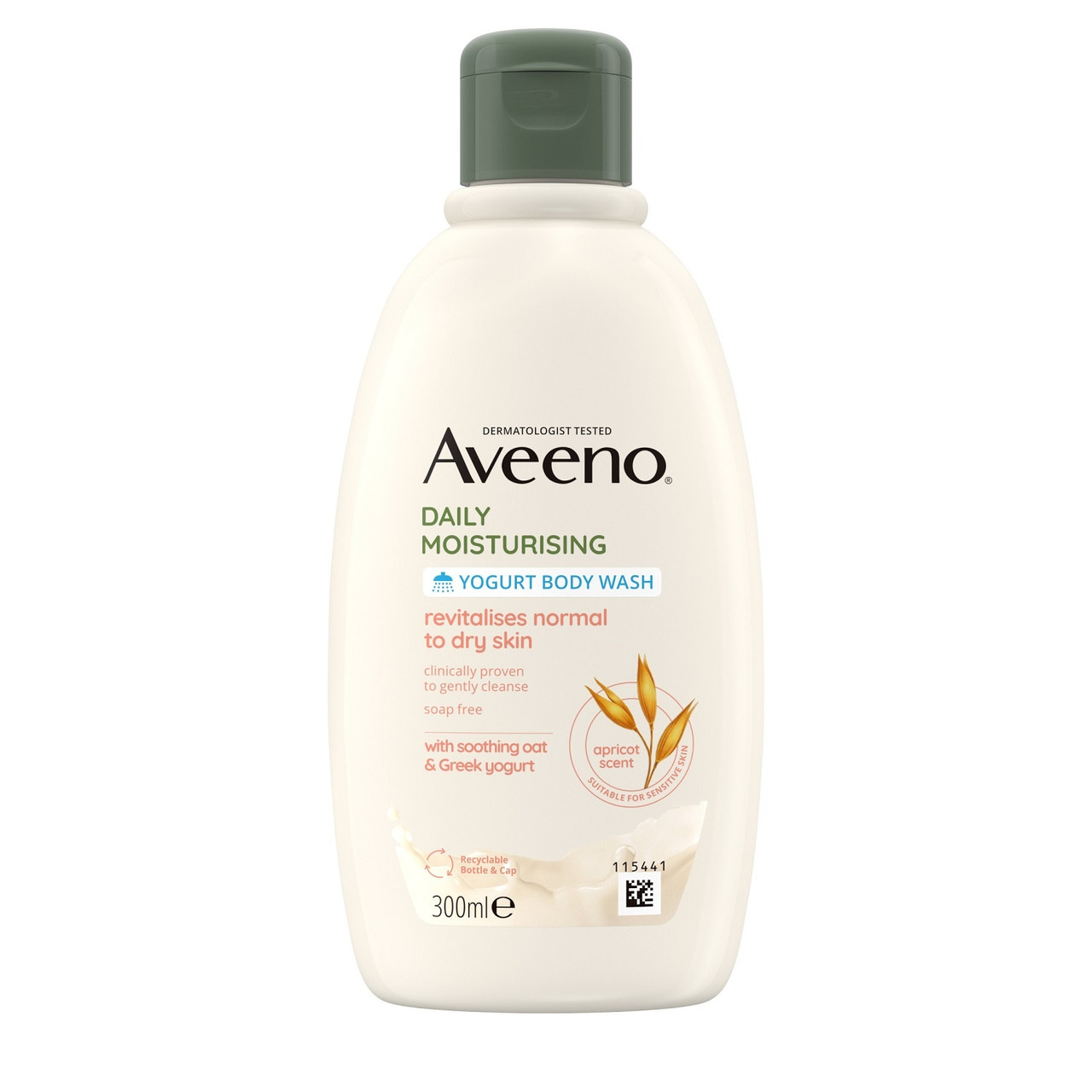 Aveeno Daily Moisturising Yogurt Body Wash With Apricot & Honey 300ml