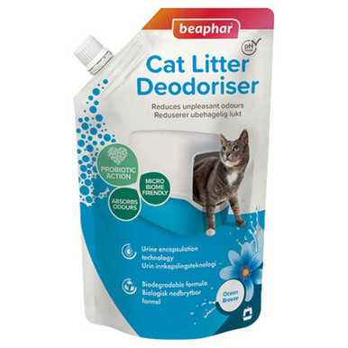 Beaphar Cat Litter Deodoriser, Ocean Breeze, 400g