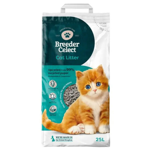 Breeder Celect Recycled Paper Cat Litter 25L