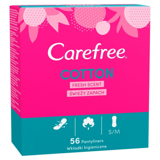 Carefree Cotton Fresh Scent Pantyliners 56 Pack
