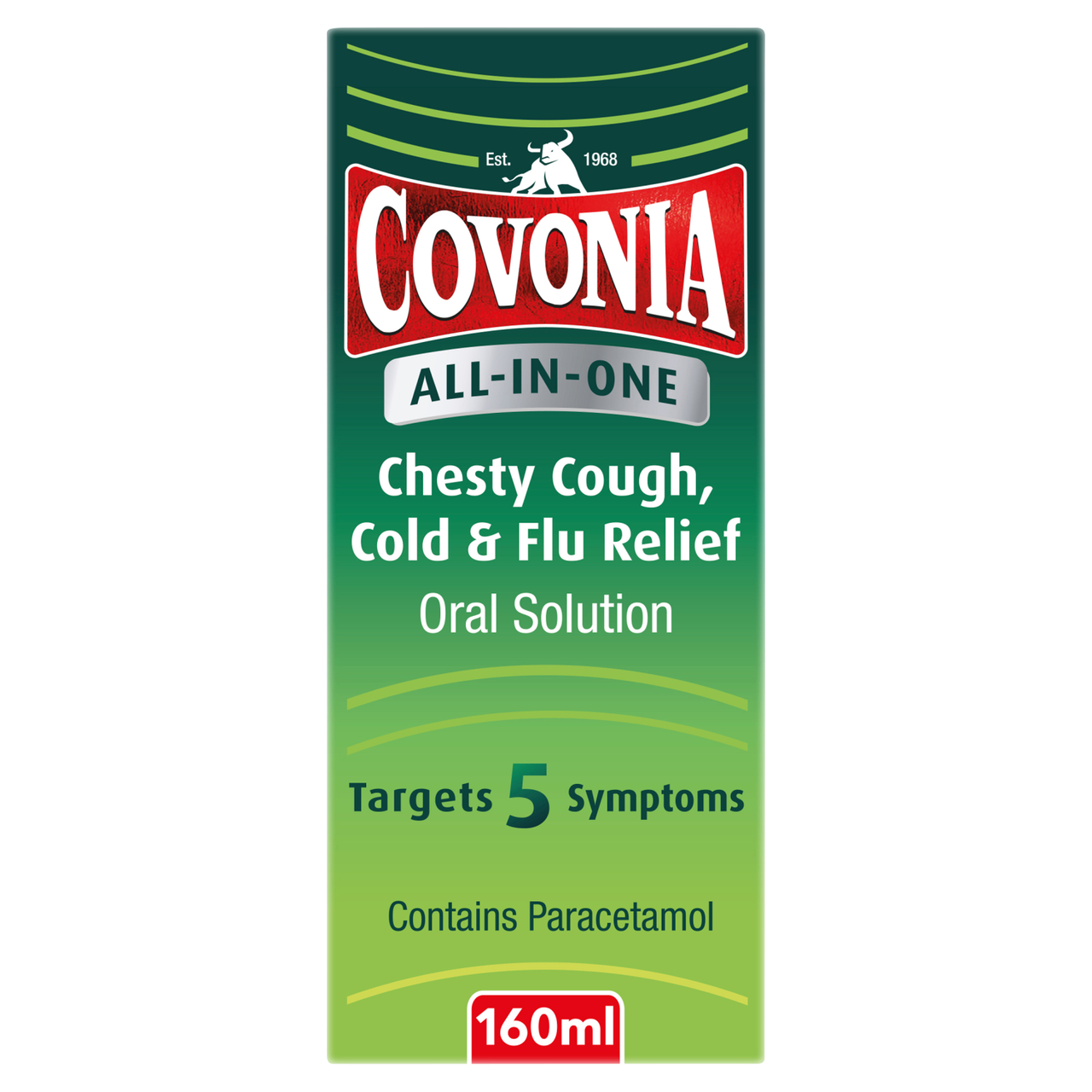 Covonia All-In-One Chesty Cough, Cold & Flu Relief 160ml