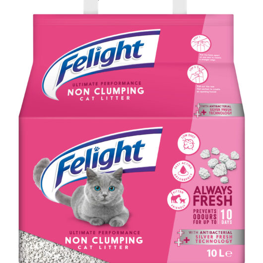 Felight 100% Natural Wheat Non Clumping Cat Litter 10L