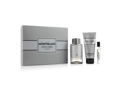 Mont Blanc Explorer Platinum Gift Set EDP Spray 100ml + Shower Gel 100ml + EDP 7.5ml