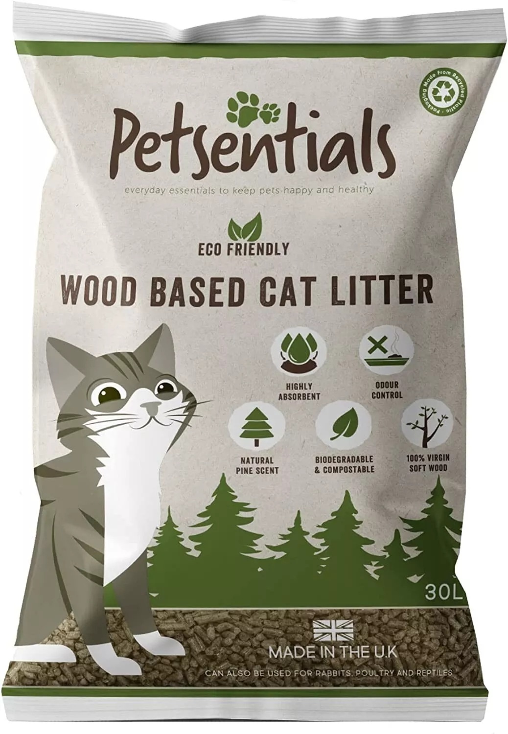 Petsentials Wood Based Cat Litter 30L