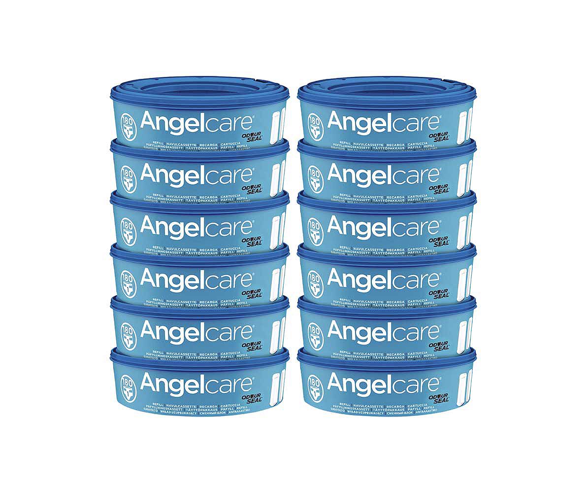 Angelcare Nappy Disposal System Refill Cassettes 12 Pack