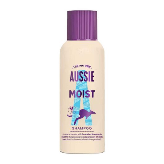 Aussie Miracle Moist Shampoo 100Ml. Moisture-Quenching Formula To Revive Dry Hair