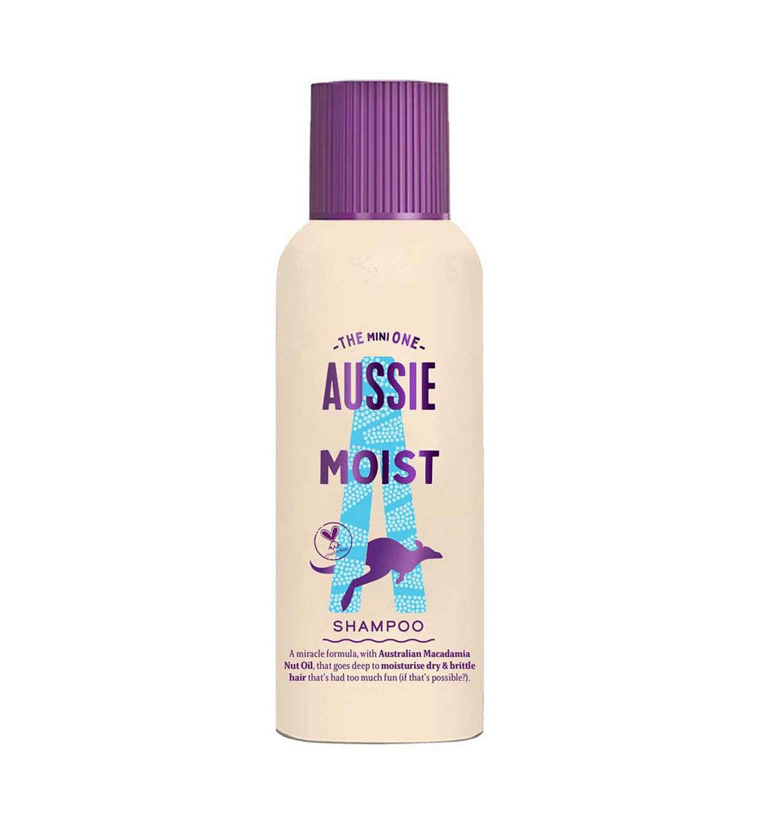 Aussie Miracle Moist Shampoo 100Ml. Moisture-Quenching Formula To Revive Dry Hair