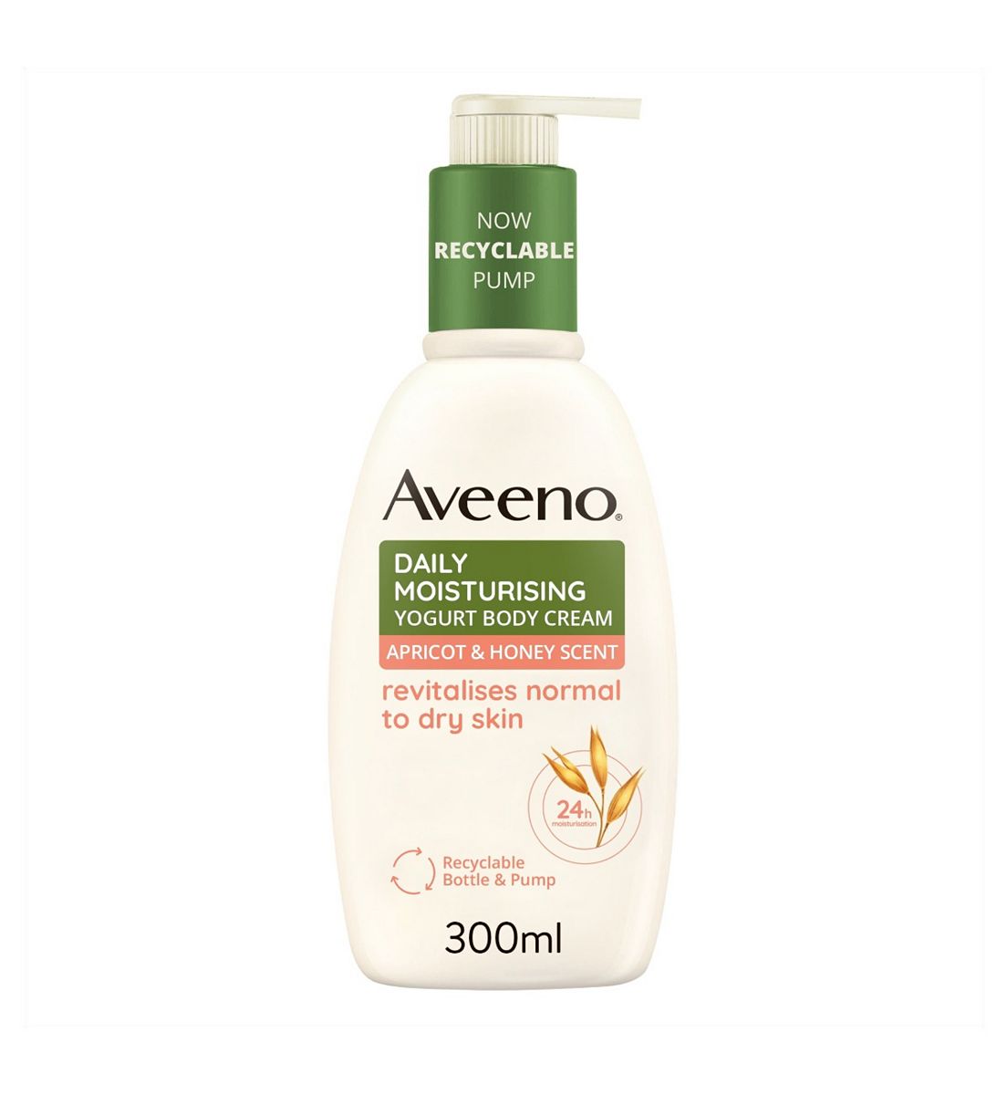 Aveeno Daily Moisturising Yogurt Body Cream - Apricot & Honey Scented 300ml