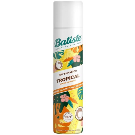 Batiste Dry Shampoo Tropical, Exotic Coconut Fragrance Hair Shampoo, 350ml