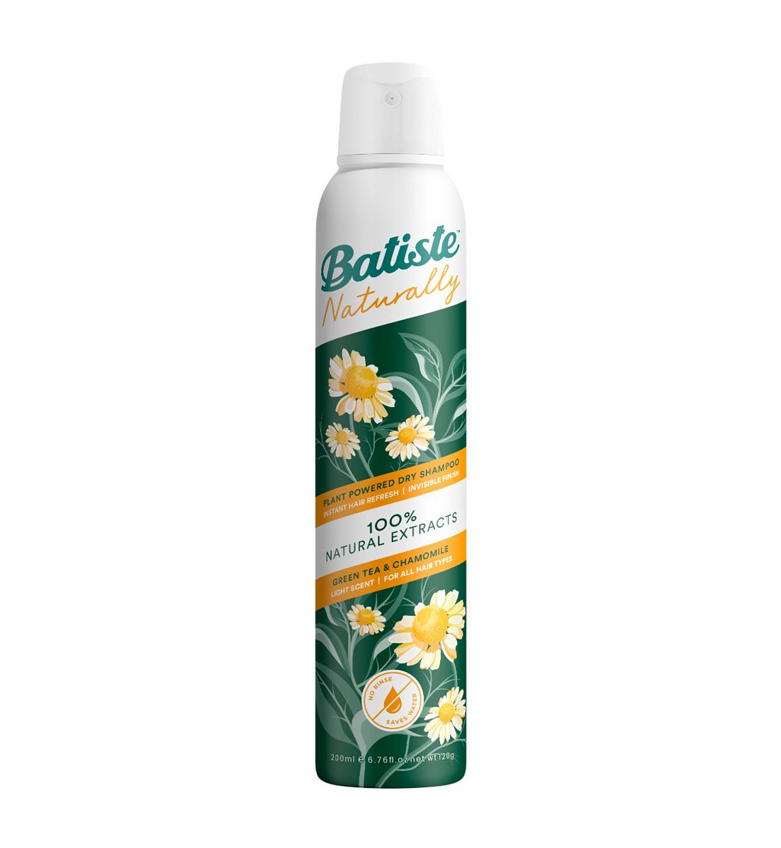 Batiste Naturally Dry Shampoo Green Tea & Chamomile200 ml