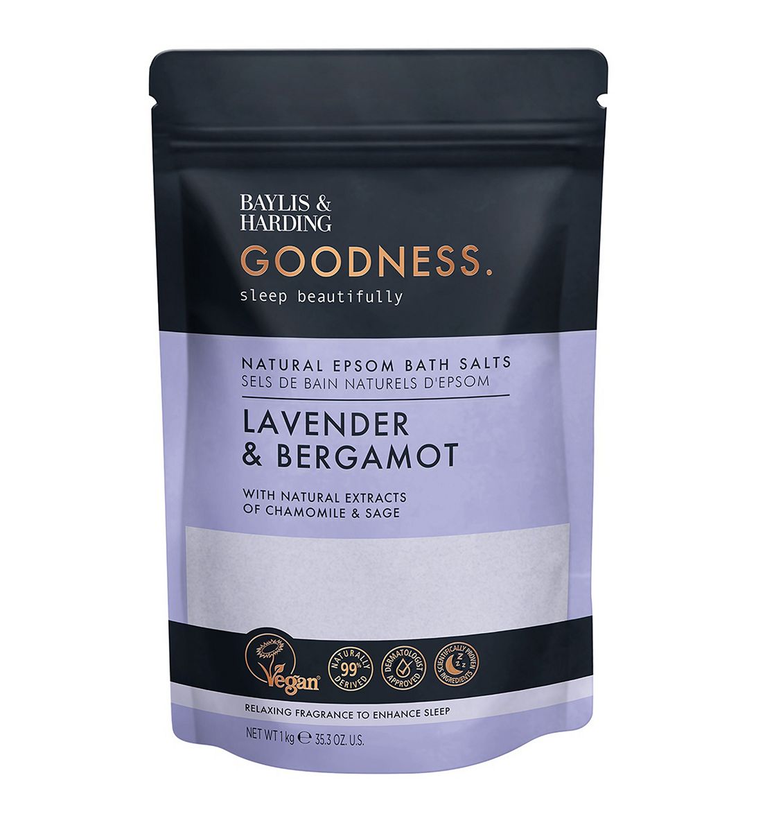 Baylis & Harding Goodness Sleep Lavender & Bergamot 1 Kg Natural Epsom Salts