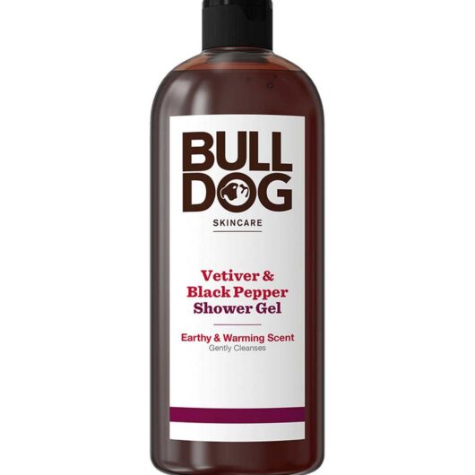 Bulldog Skincare Vetiver & Black Pepper Shower Gel For Men, Refreshing Men's Body Wash, 500ml