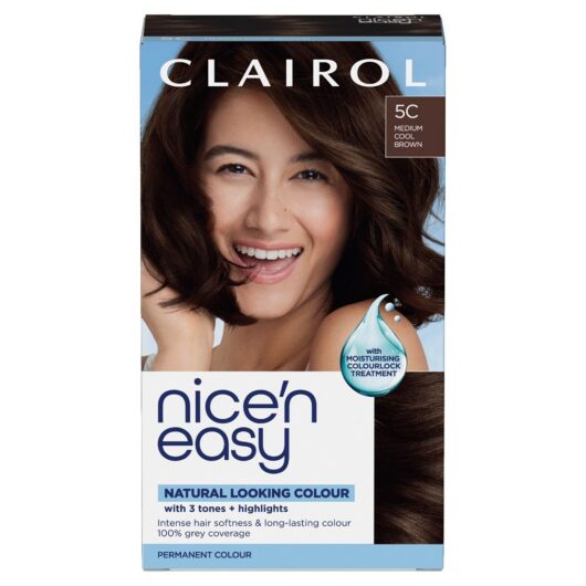 Clairol Nice'n Easy Crème Oil Infused Permanent Hair Dye 5C Medium Cool Brown 177ml