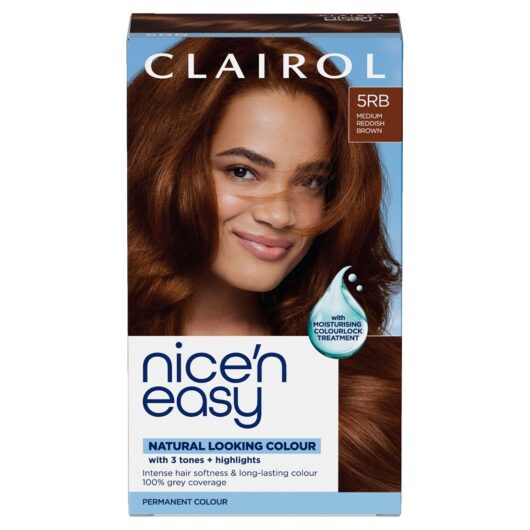 Clairol Nice'n Easy Crème Oil Infused Permanent Hair Dye 5Rb Medium Reddish Brown 177ml