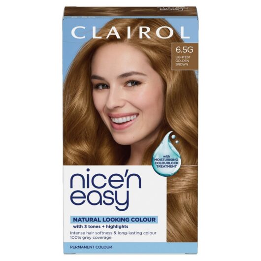 Clairol Nice'n Easy Crème Oil Infused Permanent Hair Dye 6.5G Lightest Golden Brown 177ml