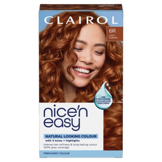 Clairol Nice'n Easy Crème Oil Infused Permanent Hair Dye 6R Light Auburn 177ml