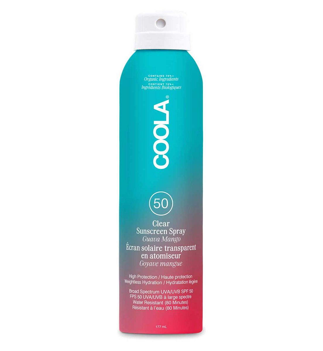 Coola Clear Sunscreen Spray Spf50 - Guava Mango 177Ml Br/>