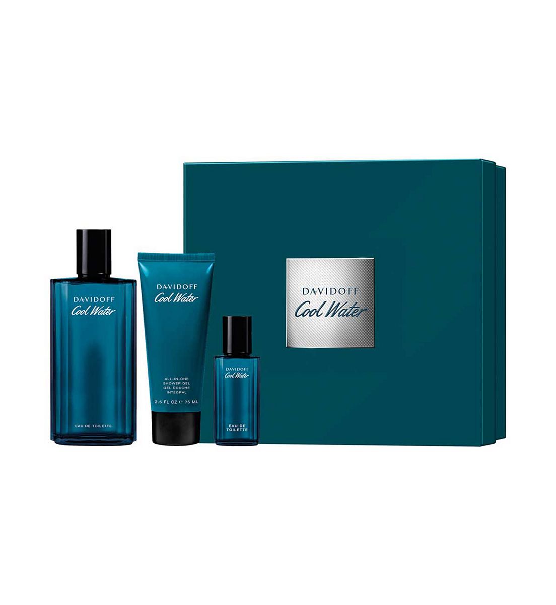 Davidoff Cool Water Eau De Toilette For Men Trio Gift Set 125ml