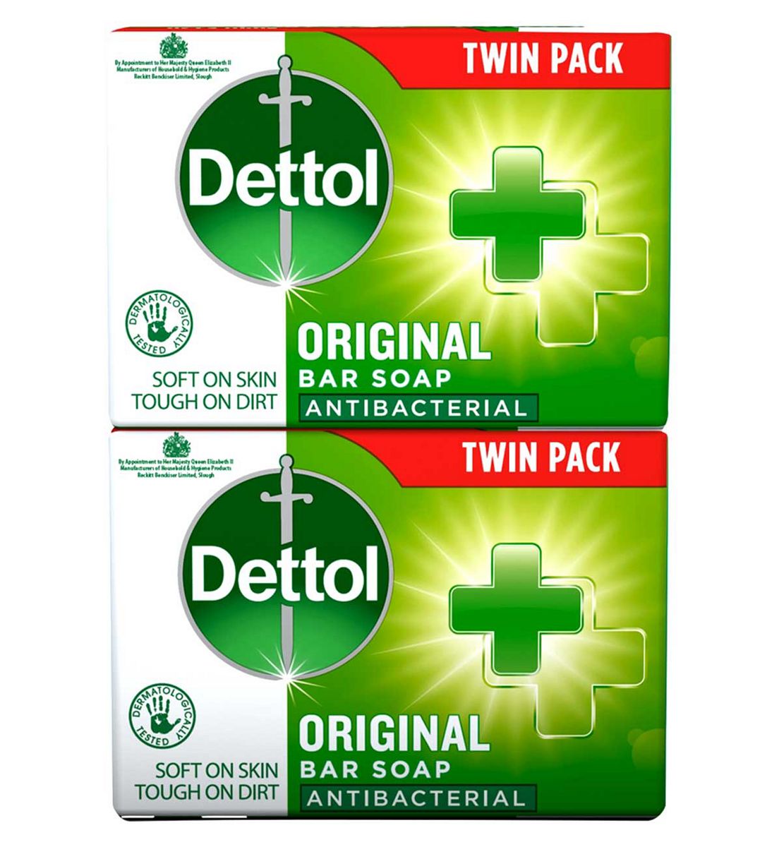 Dettol Original Antibacterial Hand Soap Bar - 2 X 100g