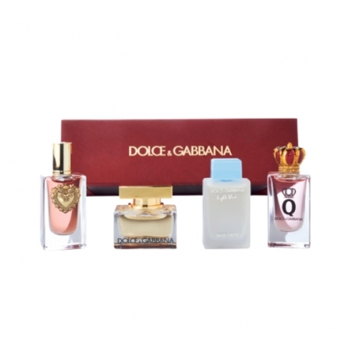 Dolce & Gabbana Mini Set - Devotion 5ml EDP, Q 5ml EDP, The One 5ml EDP, Light Blue 5ml EDT