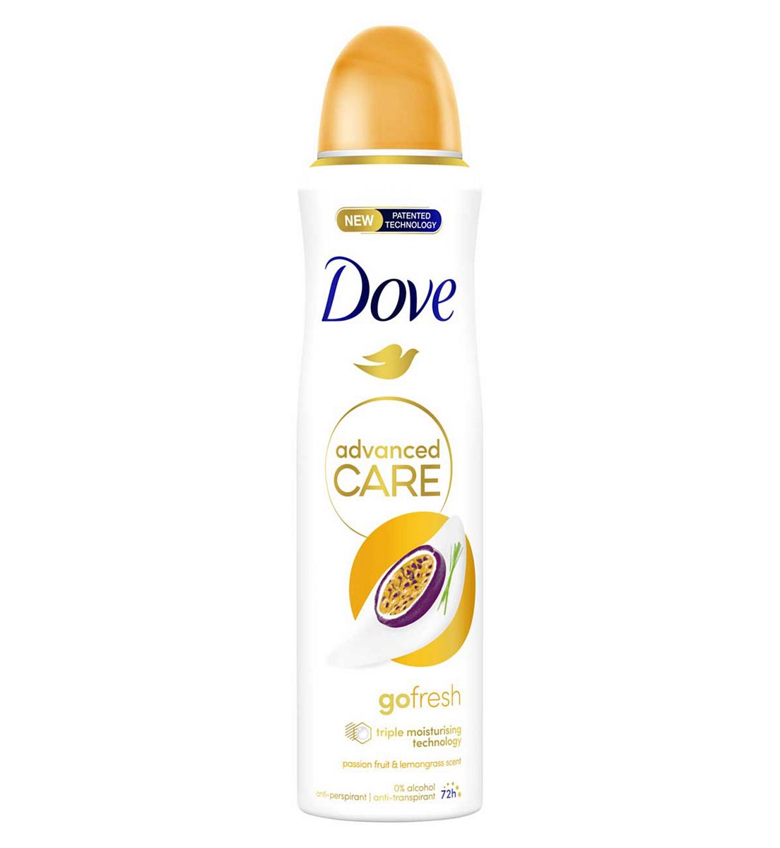 Dove Advanced Care Go Fresh Passion Fruit & Lemongrass Scent Anti-Perspirant Deodorant Spray For 72 Hours Protection 150ml