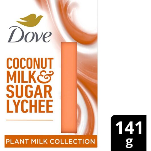 Dove Coconut Milk And Sugar Lychee Bar Soap 1X 141g