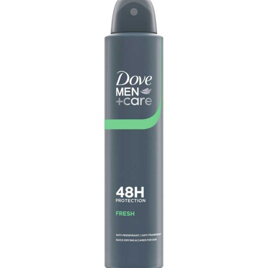 Dove Men+Care Fresh Deodorant For Men With 1/4Moisturising Cream Antiperspirant Aerosol 48H Sweat And Odour Protection200 ml, 200ml