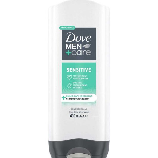 Dove Men+Care Sensitive 3-In-1 Hair Body And Face Wash 400ml