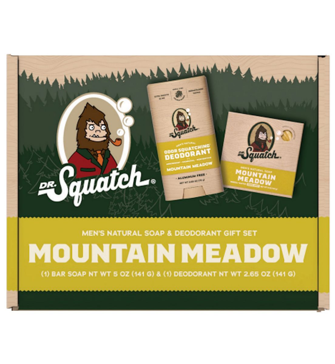 Dr Squatch Mountain Meadow Soap And Deodorant Gift Pack