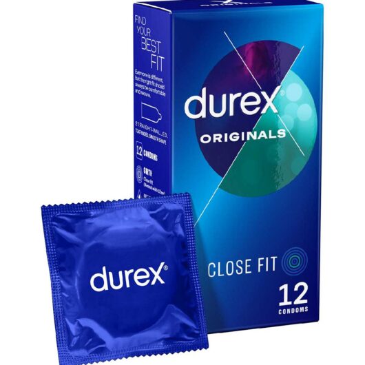 Durex Originals Condoms With Silicone Lube - Close Fit 12 Pack