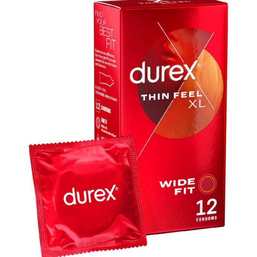 Durex Thin Feel Xl Condoms More Sensitivity - Wide Fit 12 Pack