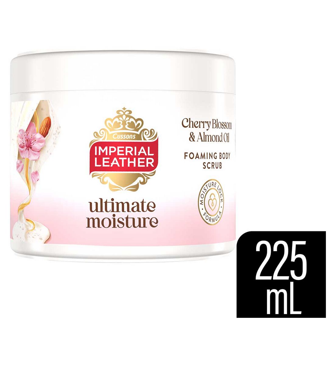 Imperial Leather Ultimate Moisture Foaming Body Scrub Cherry Blossom And Almond Oil 225ml
