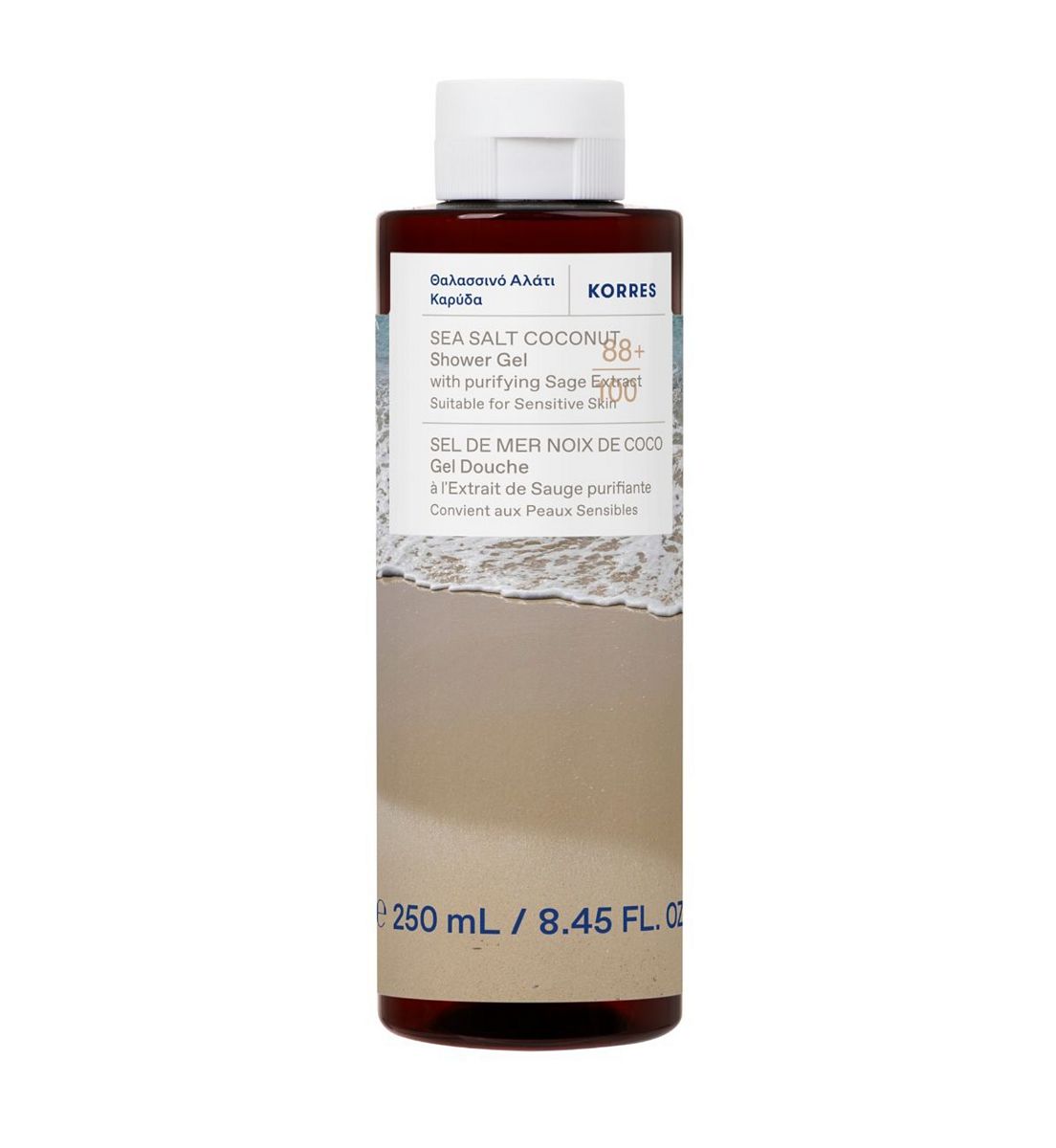 Korres Sea Salt Coconut Shower Gel250 ml, 250ml