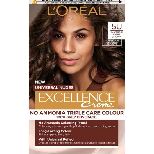 L'Oreal Excellence Nudes 5U Light Brown: Flattering For All Textures, A Natural Finish.
