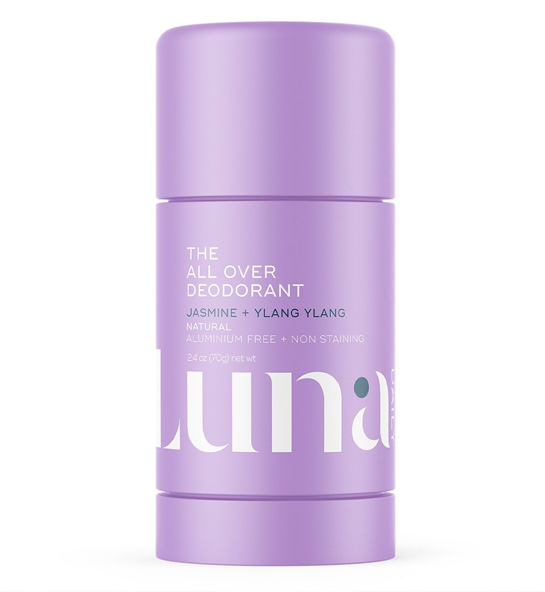 LUNA DAILY The All Over Deodorant Natural Non Staining Aluminium Free Body Stick Jasmine And Ylang 70g